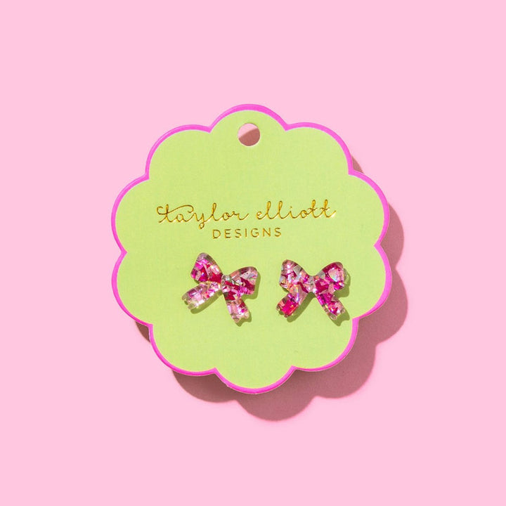 Confetti Bow Stud Earrings
