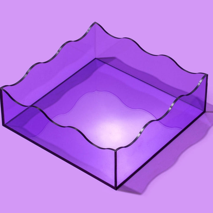 Purple Square Wavy Tray