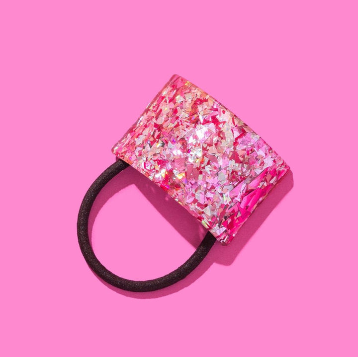 Pink Confetti Ponytail Cuff