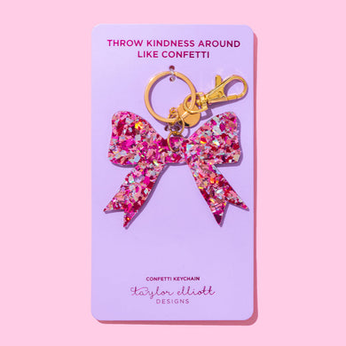 Confetti Bow Keychain