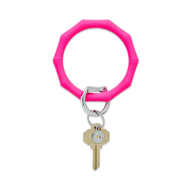 Silicone Bamboo  Big O Keyring | Tickled Pink