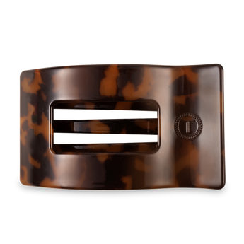 Large Flat Rectangle Hair Clip | Tortoise