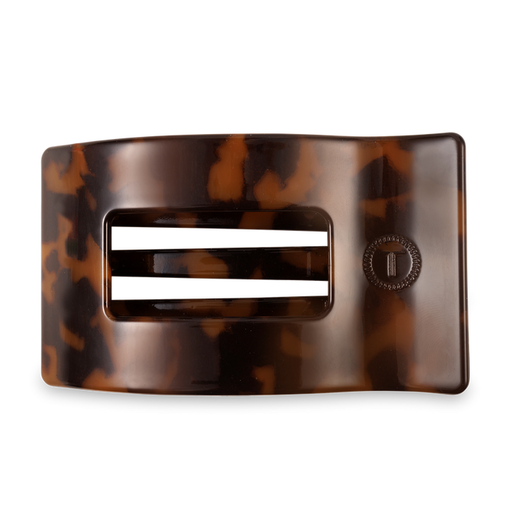 Large Flat Rectangle Hair Clip | Tortoise