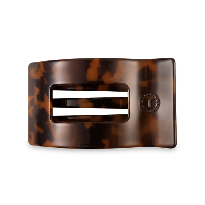 Medium Flat Rectangle Hair Clip | Tortoise