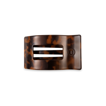 Small Flat Rectangle Hair Clip | Tortoise