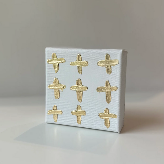Gold Painted Crosses | 4x4