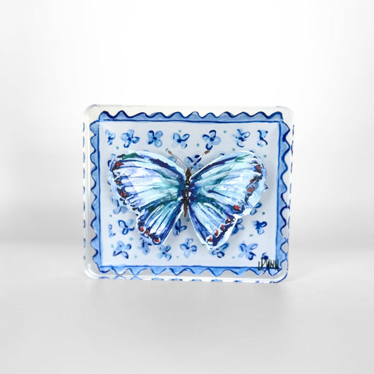 Blue Butterfly Acrylic Block