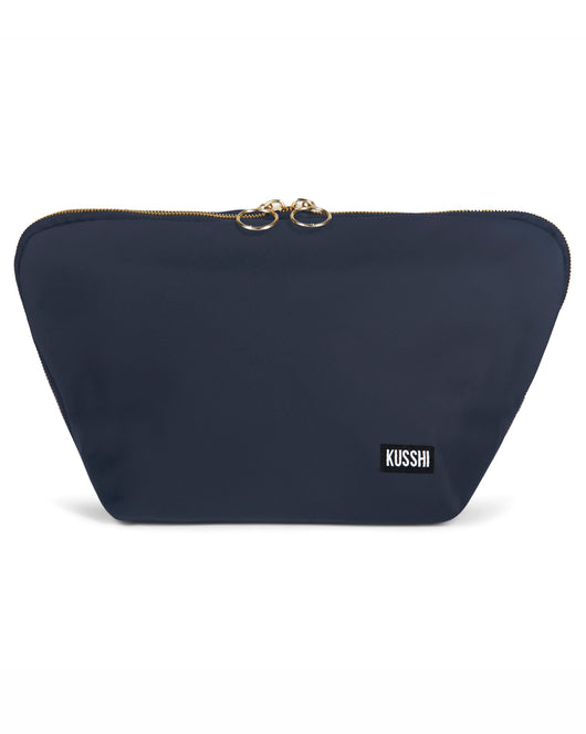Kusshi Vacationer Makeup Bag | Navy + Mint