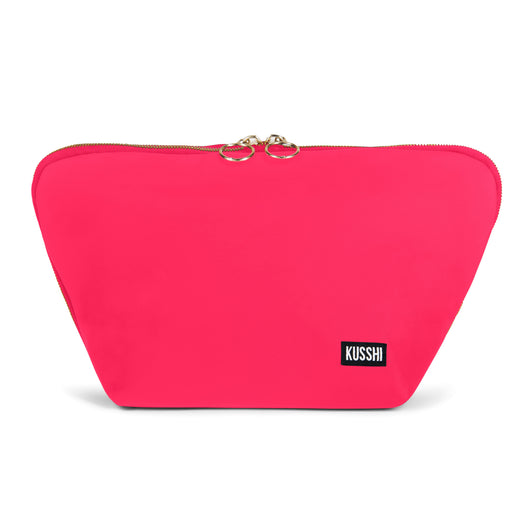 Kusshi Vacationer Makeup Bag | Watermelon + Chevron