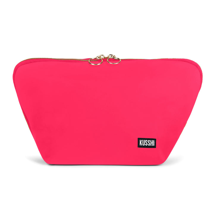 Kusshi Vacationer Makeup Bag | Watermelon + Chevron