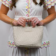 Parker Mini Woven Tote | Bone