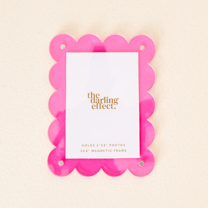 Mini Acrylic Picture Frame Magnet | Hot Pink