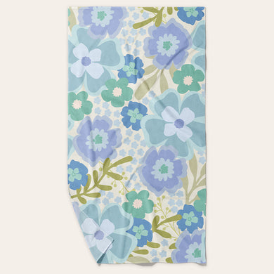 Beyond Blooms Quick-Dry Towel | Blue + Green
