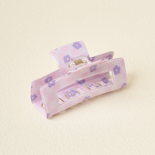 Check Claw Clip | Purple