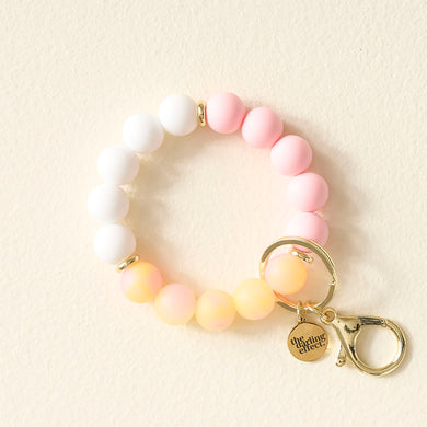 Beaded Keyring | Pink Lemonade