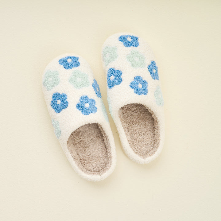 Flower Slippers | Blue