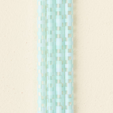 Straw Set | Check Blue