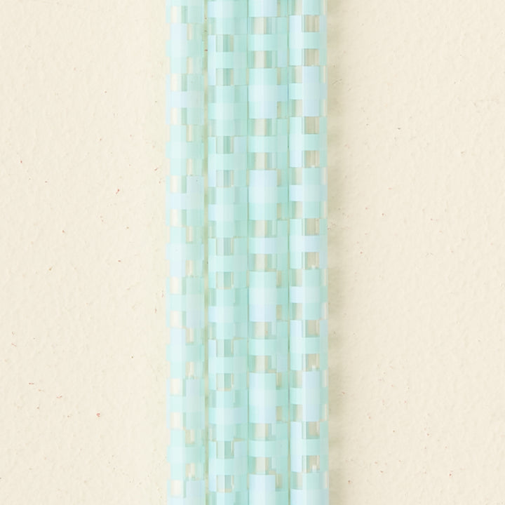 Straw Set | Check Blue