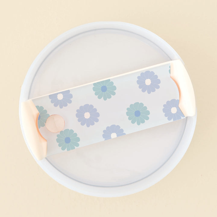 Darling Daisy Tumbler Lid Tag | Aqua