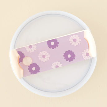 Darling Daisy Tumbler Lid Tag | Purple