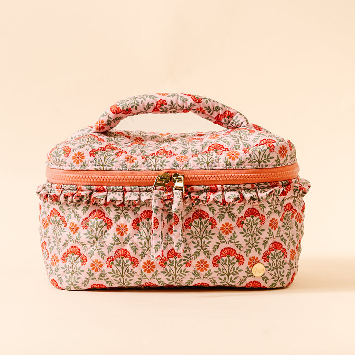 Everbloom Quilted Cosmetic Bag | Dusty Rose