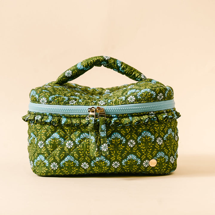 Everbloom Quilted Cosmetic Bag | Forest