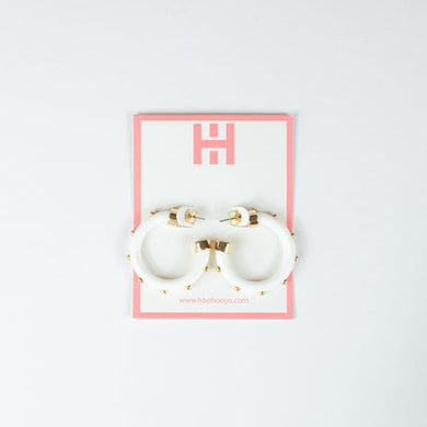 Hoo Hoops Mini | White with Gold Balls