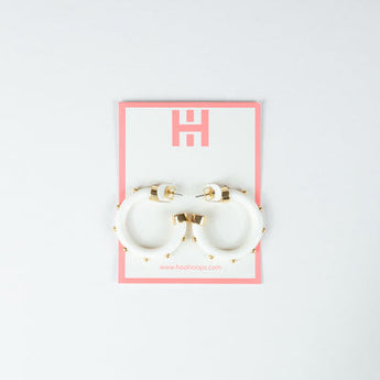 Hoo Hoops Mini | White with Gold Balls