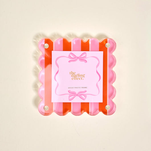 Little Moments Acrylic Frame | Sicily Stripes Pink