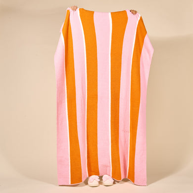 Sicily Stripes Pink Blanket