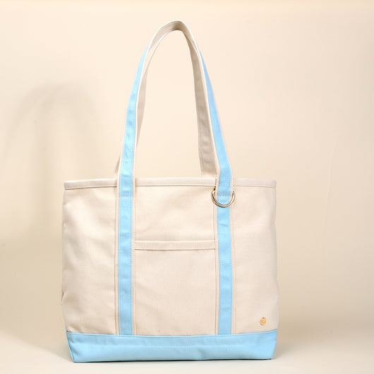 Signature Canvas Tote • Light Blue