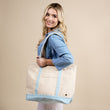 Signature Canvas Tote • Light Blue