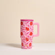 Flip Straw Tumbler • Poppin' Petals Hot Pink