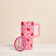 Flip Straw Tumbler • Poppin' Petals Hot Pink