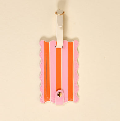 Jetsetter Luggage Tag • Sicily Stripes Pink