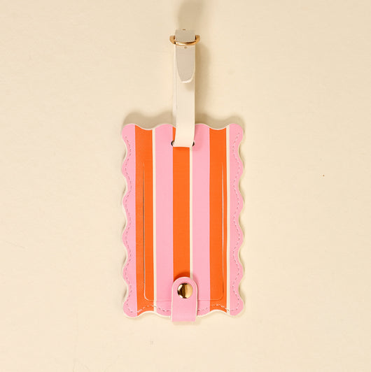 Jetsetter Luggage Tag • Sicily Stripes Pink