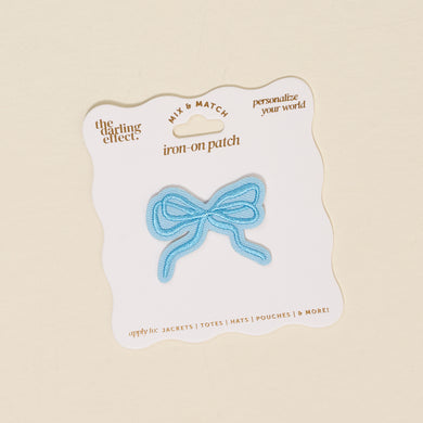 Mix & Match Iron-On Patch • Bow Blue