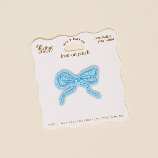 Mix & Match Iron-On Patch • Bow Blue