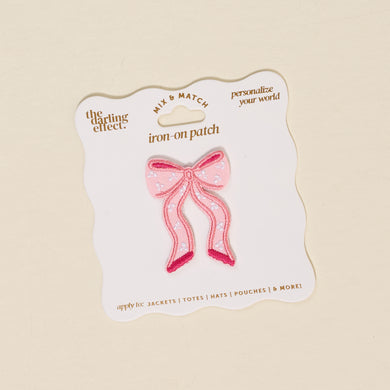 Mix & Match Iron-On Patch • Bow Pink