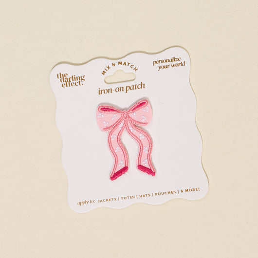 Mix & Match Iron-On Patch • Bow Pink