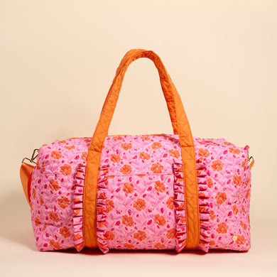 On-the-Go Quilted Weekender • Poppin' Petals Hot Pink