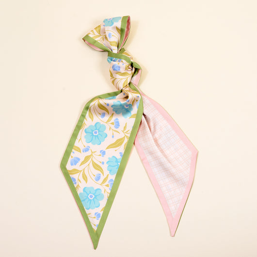 Twirl & Tie Scarf • Poppin' Petals Aqua
