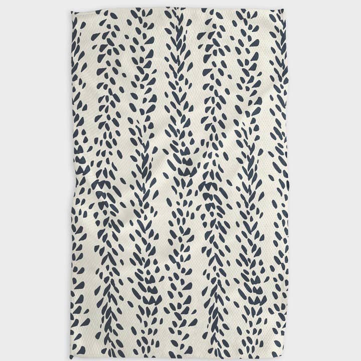 Geometry Kitchen Towel | Reeds Printed Midnight