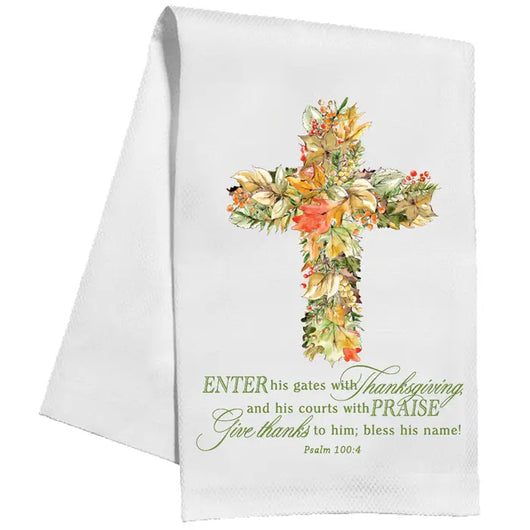 Fall Cross Kitchen Towel