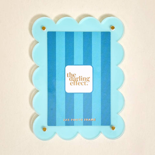 Mini Acrylic Picture Frame Magnet • Blue