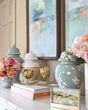 Sakura Small Ginger Jar • Lamb's Ear Blue
