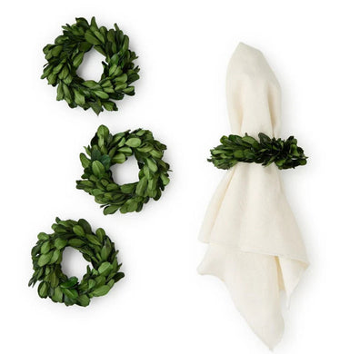 Boxwood Napkin Rings | Set of 4