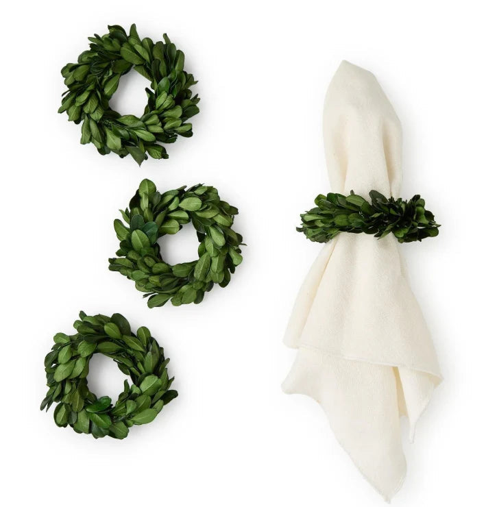 Boxwood Napkin Rings | Set of 4
