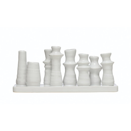 Stoneware Multi Vase with 8 Sections
