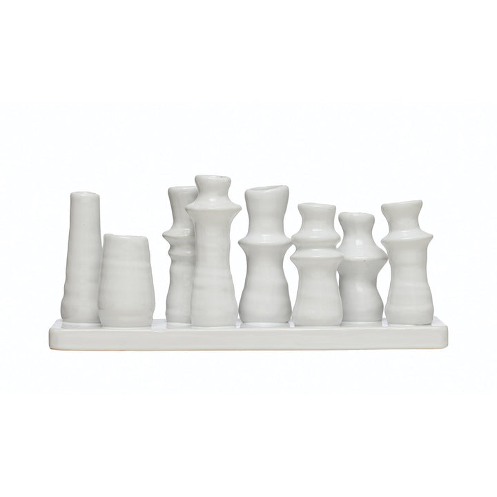 Stoneware Multi Vase with 8 Sections